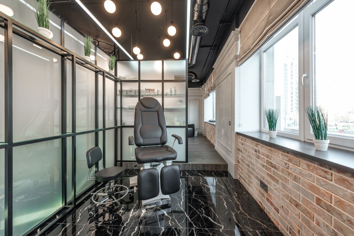 Pedicure studio setting