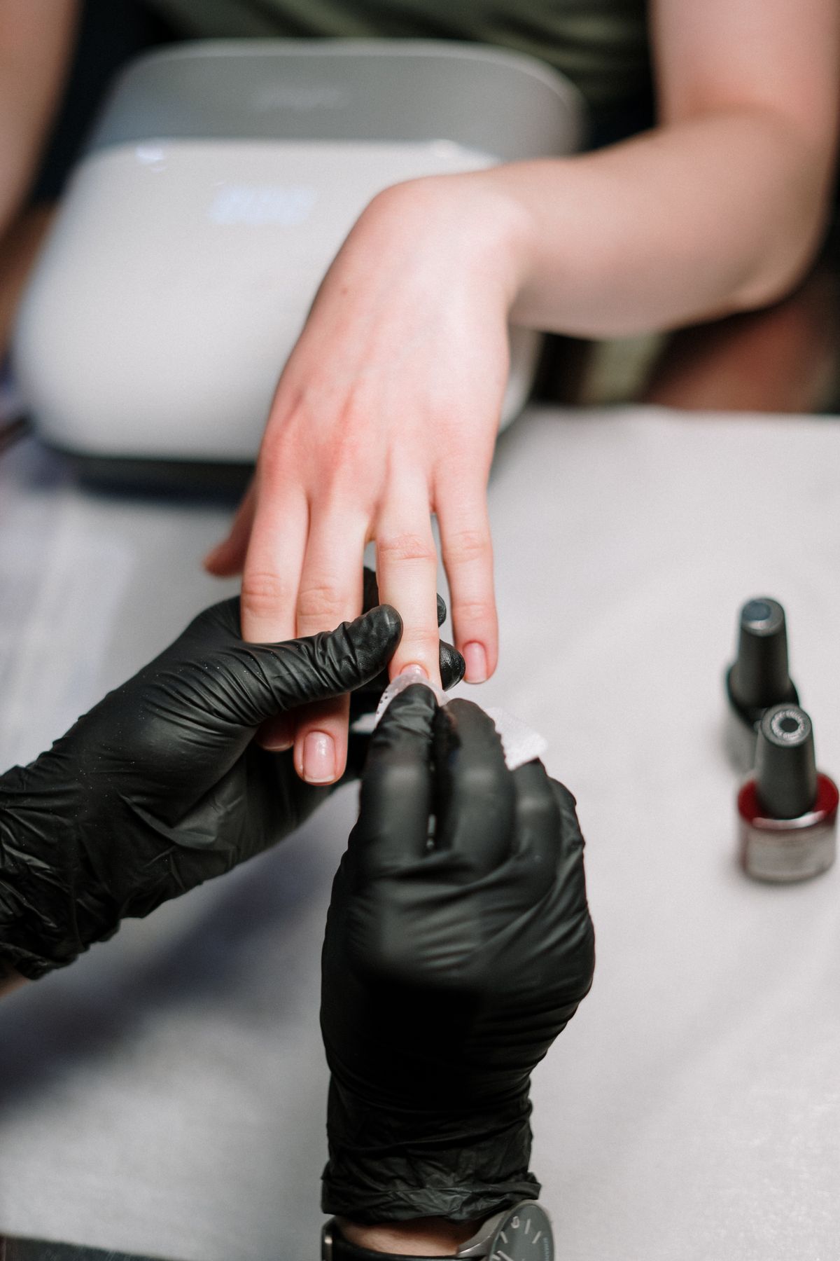 Detailed manicure work at JNailedIt nail studio
